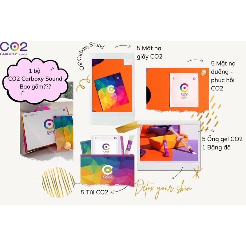Bộ thải độc sạch sâu căng bóng CO2 Carboxy Sound Ribeskin giúp da trẻ hóa và ngừa mụn