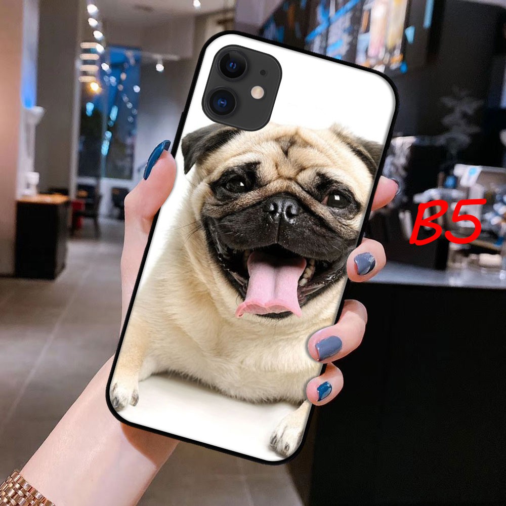 Ốp điện thoại in hình chó Pug đáng yêu cho iPhone 11 Pro Max XS MAX XR X 8 7 6s 6 Plus SE 2020