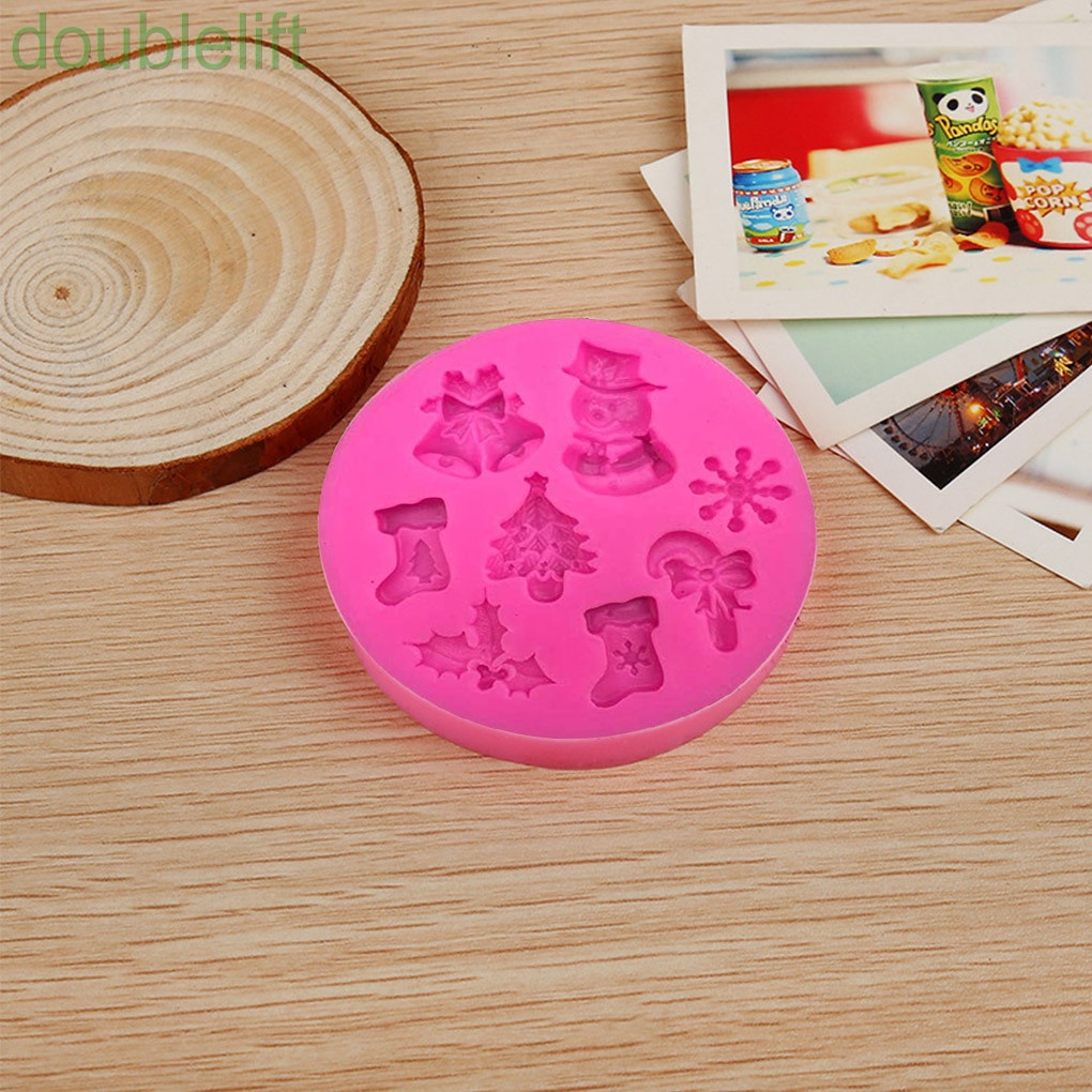 Khuôn silicone tạo hình chủ đề giáng sinh trang trí bánh