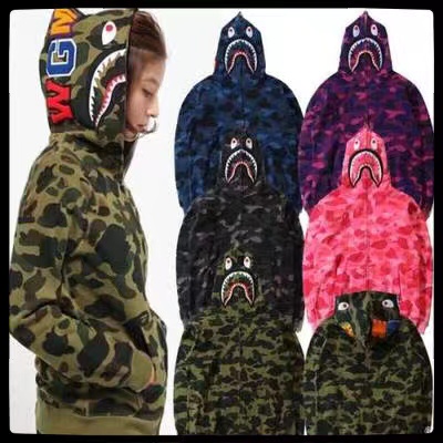Áo khoác Bape họa tiết rằn ri có khóa kéo dành cho nam và nữ