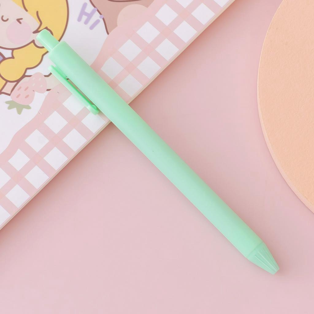 Bút bi cute mực đen ngòi 0.5mm màu pastel, bút nước dễ thương