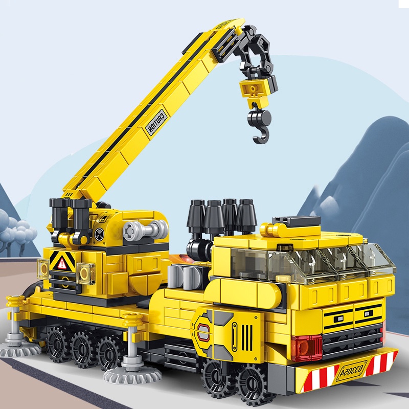 Đồ chơi lắp ráp kiểu Lego Mẫu Xe Cần Cẩu 12 trong 1 với 571 Chi Tiết, có thể lắp ráp thành 25 kiểu ghép khác nhau