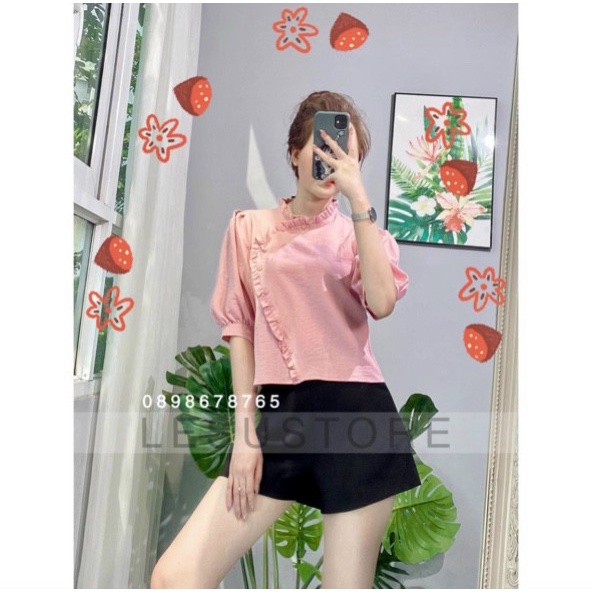 Áo sơ mi tiểu thư dài tay viền bèo freeship50k | BigBuy360 - bigbuy360.vn