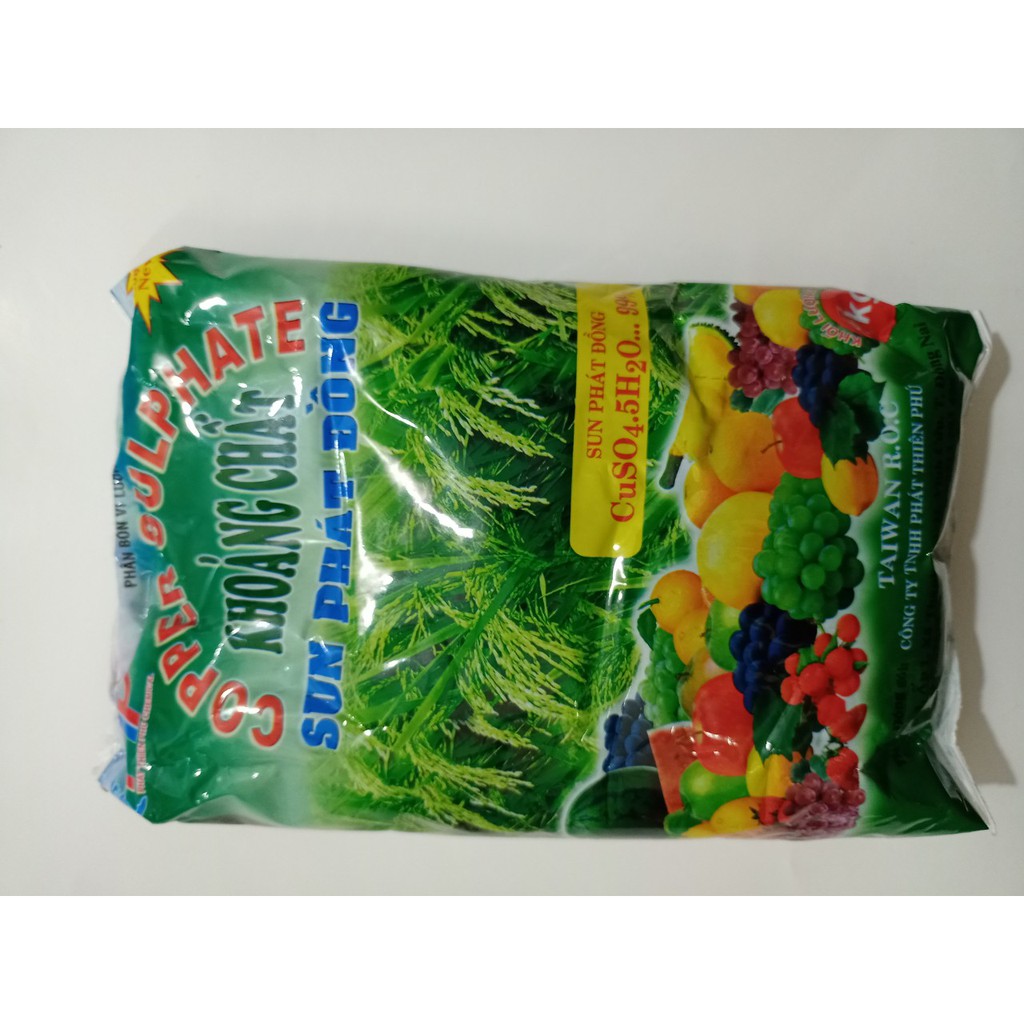 Túi 1 kg Đồng Sunfat CuSO4.5 H2O tinh khiết 99% diệt rong rêu, nấm khuẩn, xử lý hồ bơi ao cá, làm nước Booc-do
