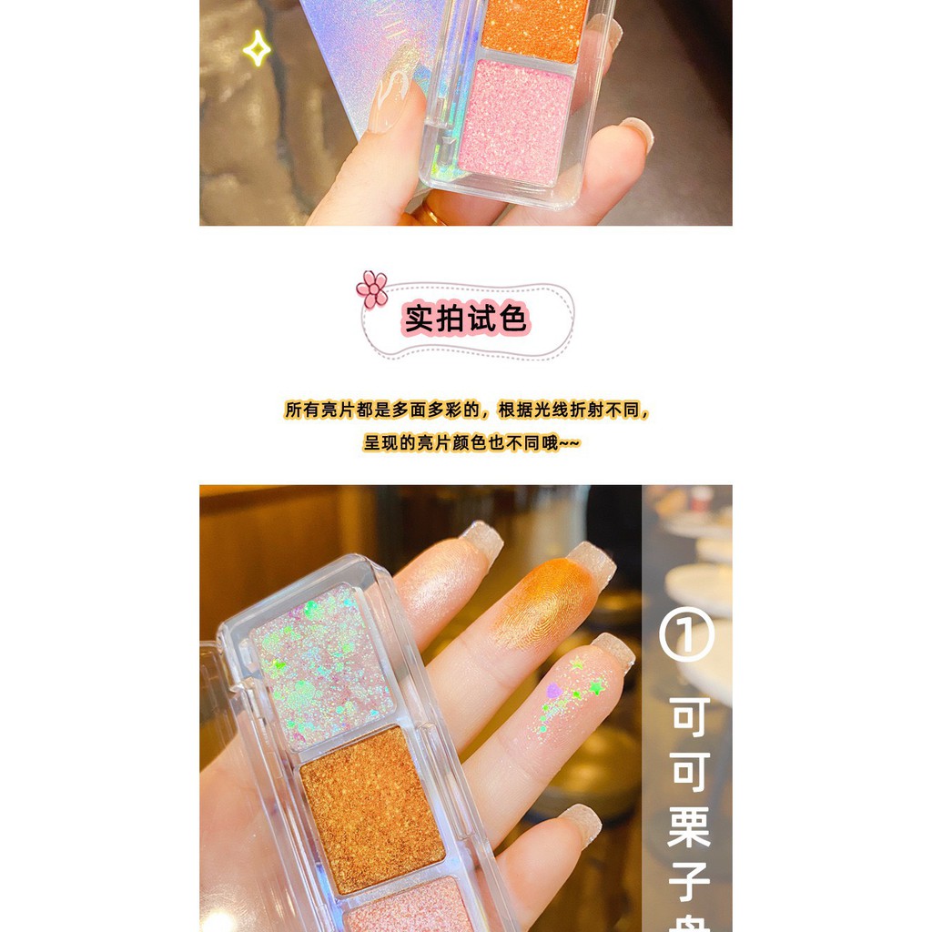 Bảng mắt 3  ô nhũ lấp lánh ngọt ngào | BigBuy360 - bigbuy360.vn