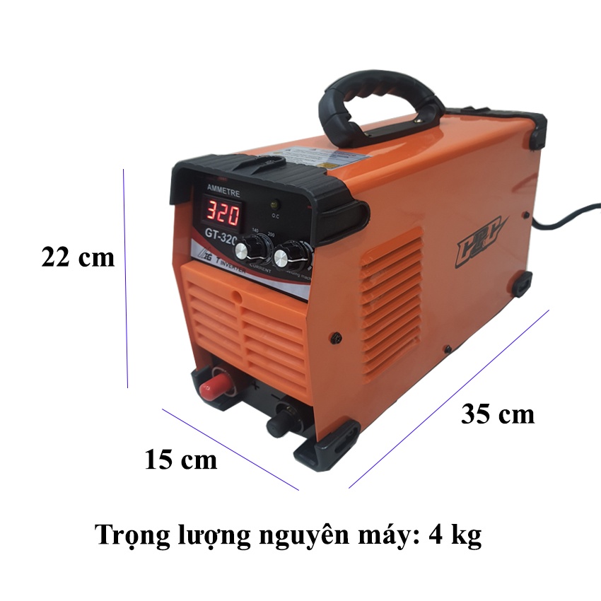 Máy hàn điện tử dùng gia đình GT320, hàn kéo que 3,2, phụ kiện đầy đủ bảo hành 1 năm