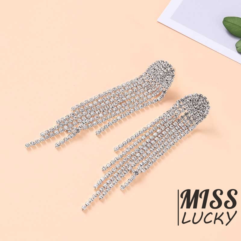 Đôi Khuyên Tai Tua Rua Dài Phong Cách Âu Mỹ Thời Trang Cho Nữ