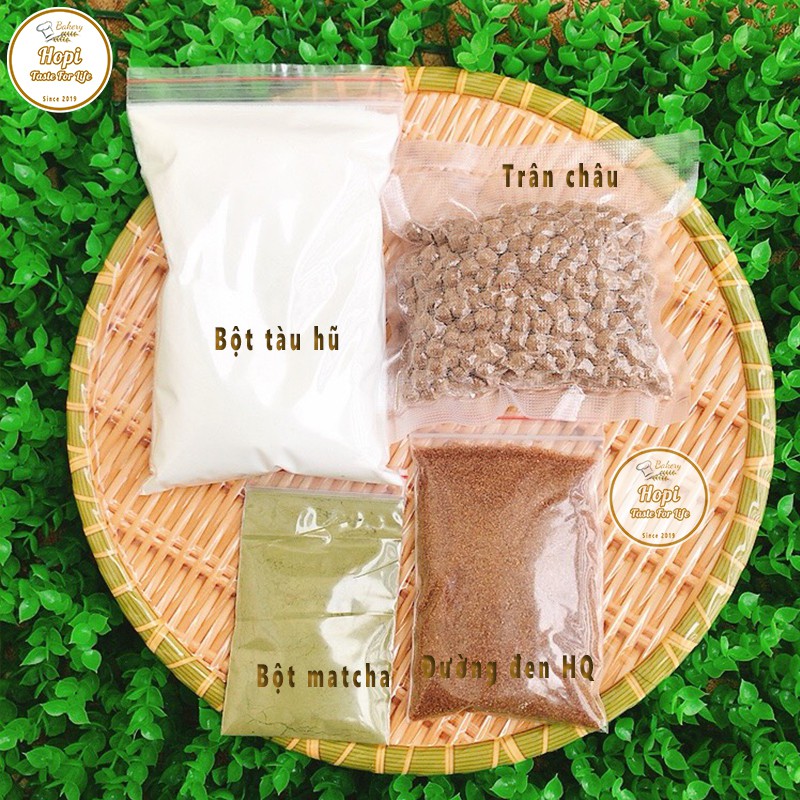 Set Tàu Hũ Trân Châu Đường Đen Thảo Mộc Organic Kèm Công Thức Nấu Độc Quyền (Set 7-15 chén) - Hopi