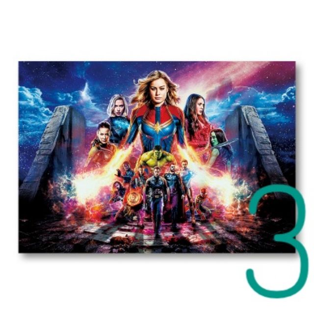 Poster giấy trắng dày Marvel Avengers in sắc nét