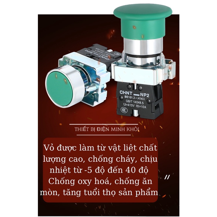 tiếp điểm phụ nút ấn công tắc NP2-BE101, NP2-BE102 Chint, tiếp điểm phụ cho nút nhấn