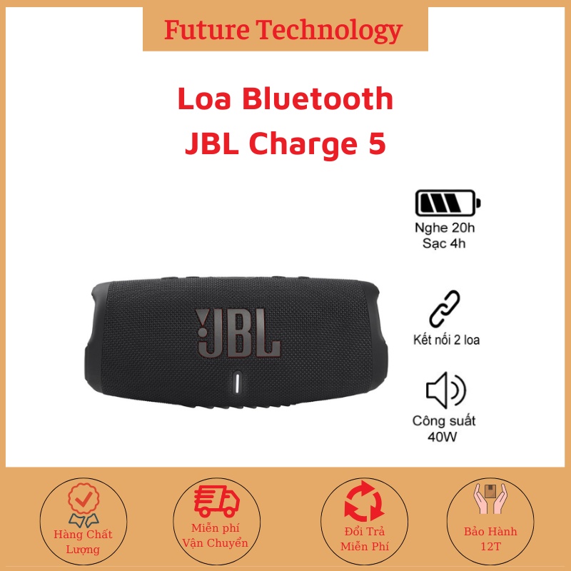 Loa Bluetooth Không Dây JBL Charge 5- Công Suất 30W, Siêu Bass, Loa Bluetooth Giá Rẻ, Pin 12 Giờ. BH 12 Tháng.