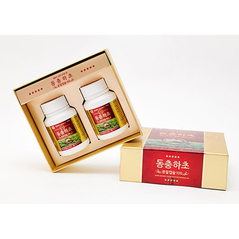[ Chính Hãng ] Viên Đông Trùng Hạ Thảo Bio APGold Hàn Quốc, Hộp 2 Lọ * 60 Viên, Giúp Bồi Bổ Sức Khỏe Toàn Diện