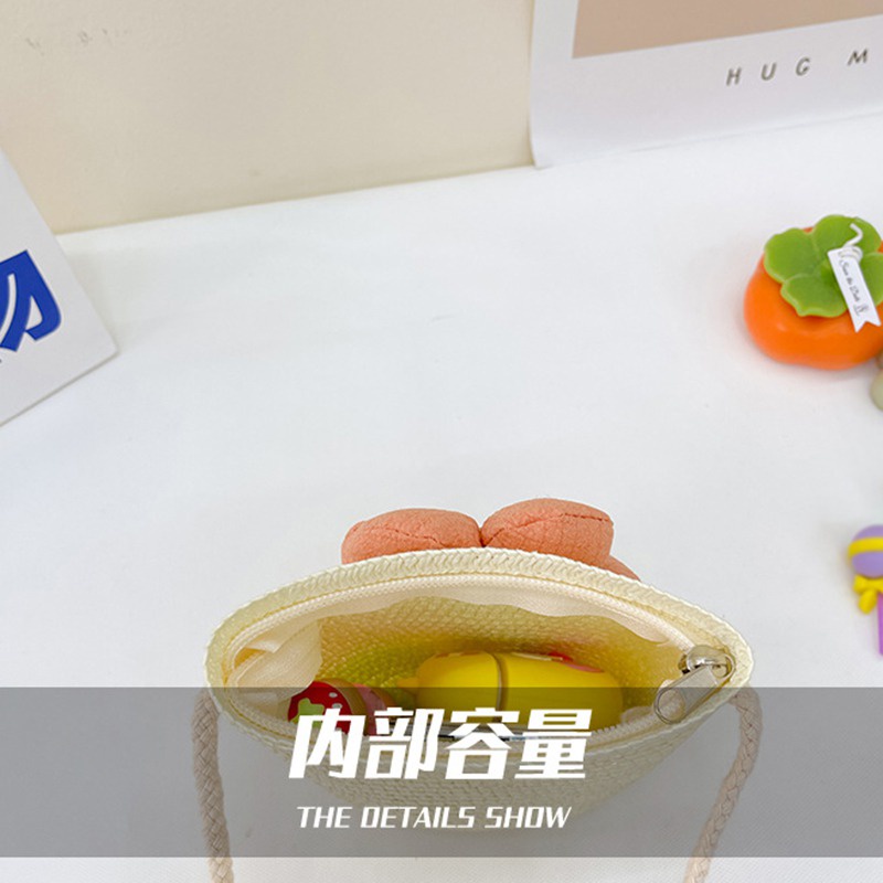 Túi Đeo Chéo Đan Mây Hình Hoa Mùa Hè Cho Bé Gái