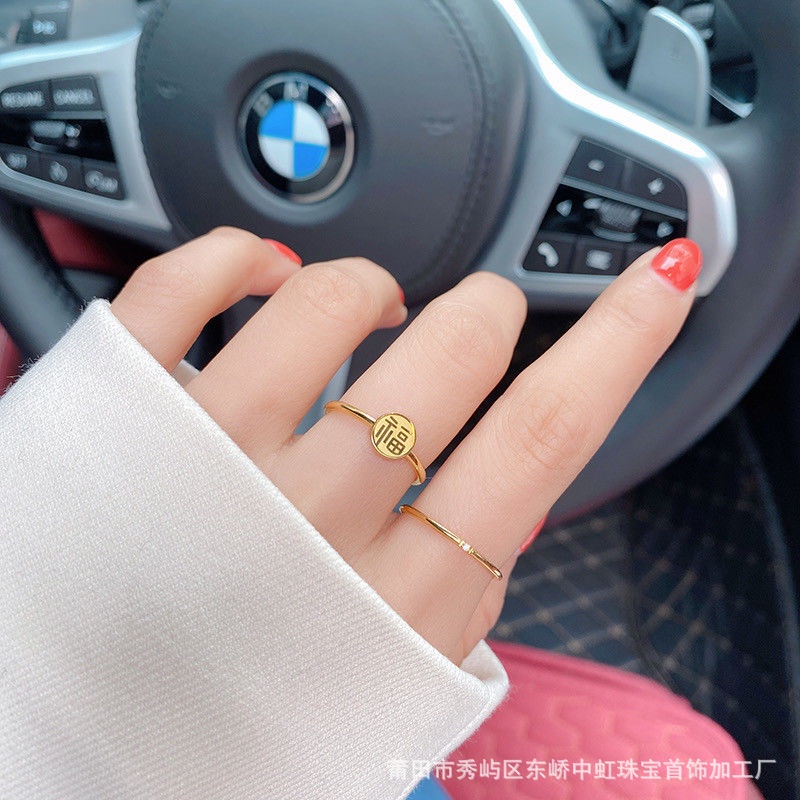 [FreeShip] Nhẫn nữ titan may mắn J10-403 - CAM KẾT KHÔNG BAY MÀU