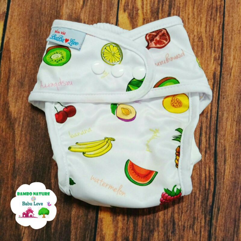 BỘ BỈM VẢI HIỆN ĐẠI BAMBOO NATURE BABU LOVE CHỐNG TRÀN SIZE M, L