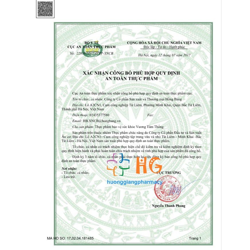 Vương Tâm Thống - Giúp giảm hình thành huyết khối, hỗ trợ tăng cường lưu thông máu (Hộp 30 Viên)