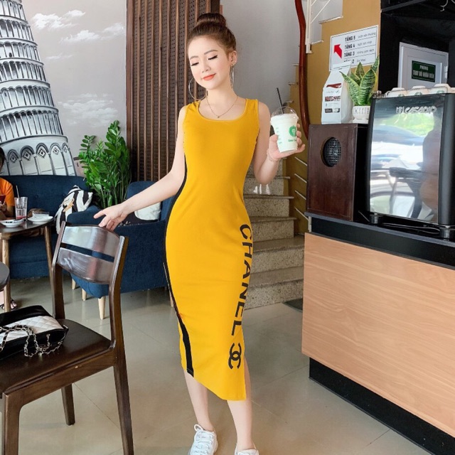 Váy body dài qua đầu gối W26 👗👗👗👗