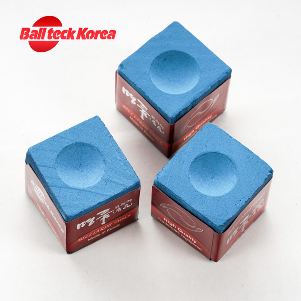 Original BallTec Korea Billiards Chalk Pool Cue Stick Chalk 3 cái Professional Blue Snooker Carom Chalk Phụ kiện bida