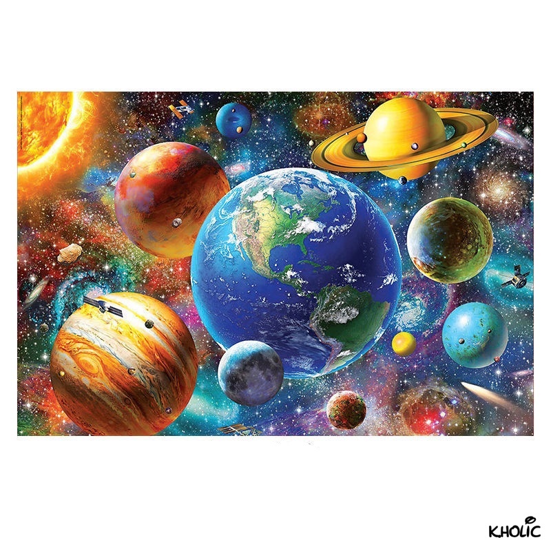 Vũ trụ, trò chơi ghép hình bằng gỗ, trò chơi ghép hình 300/520/1000 miếng, đồ chơi khoa học, hệ mặt trời