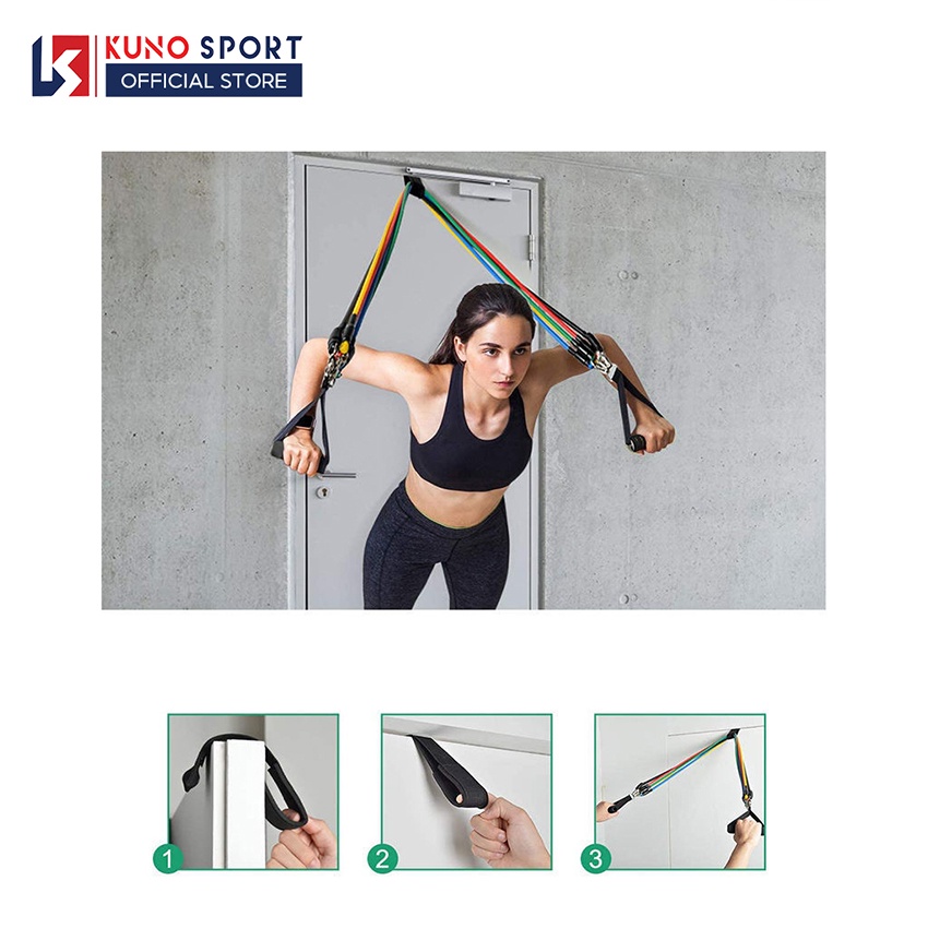 Dây Ngũ Sắc Tập Gym Đa Năng KUNO SPORT Hỗ Trợ Các Bài Tập Hiệu Qủa