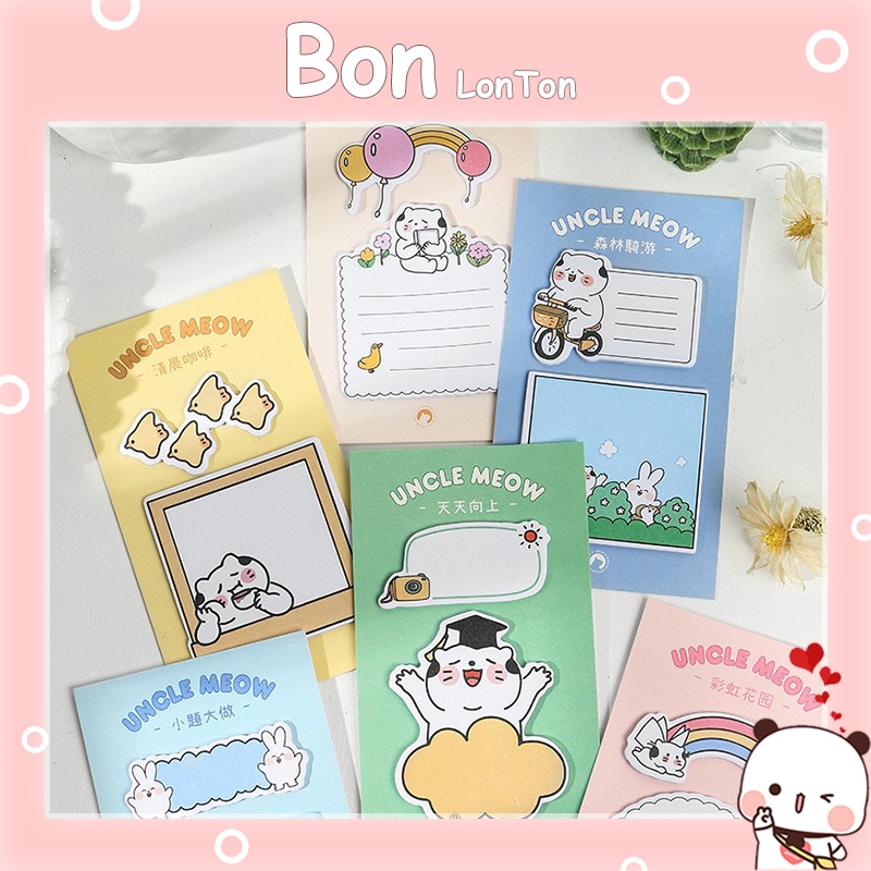 Giấy note ghi chú dán được hình cô gái cute dễ thương trang trí dán tường có dính siêu chắc (30 tờ)