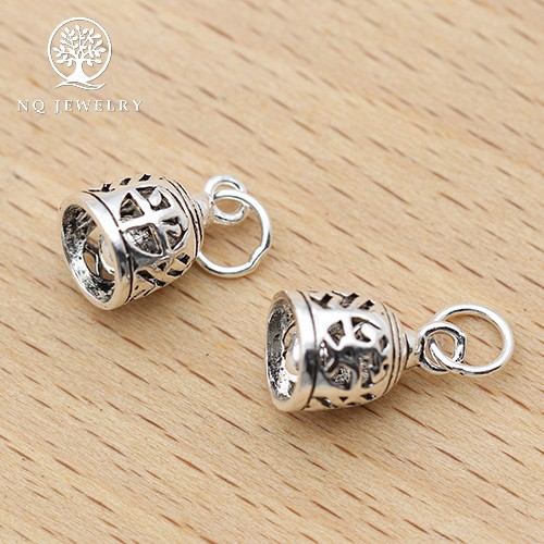 Charm bạc mặt chuông treo - NQ Jewelry