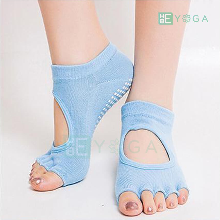 Vớ tập yoga chống trượt cao cấp màu xanh