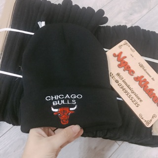 Mũ len beanies thêu Chicago Bulls (ảnh thật hàng sẵn)