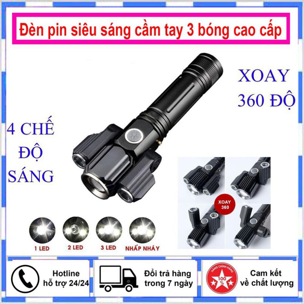 [Sẵn Hàng Giao Ngay] ĐÈN BIN SIÊU SÁNG XOAY360 (BUÔN/SỈ)