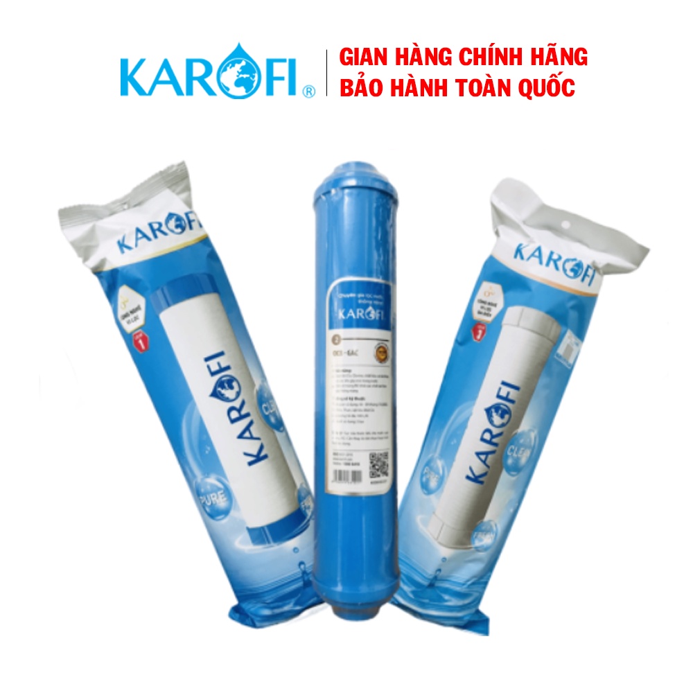 Bộ 3 lõi lọc nước số 123 Karofi KRF123, Dùng cho máyN-e118, N-e119/U, N-e119/A, N-e239, N7RO, E8RO, E9RO