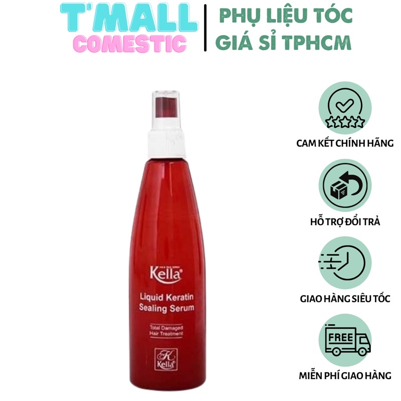 Xịt dưỡng tóc kella keratin phục hồi tóc hư tổn 250ml