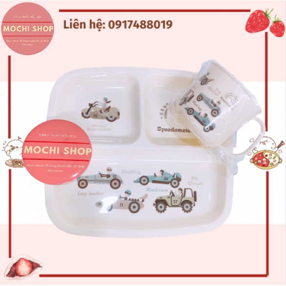 Bộ khay ăn &amp; ly uống Daiso cho bé ăn dặm Nhật bản