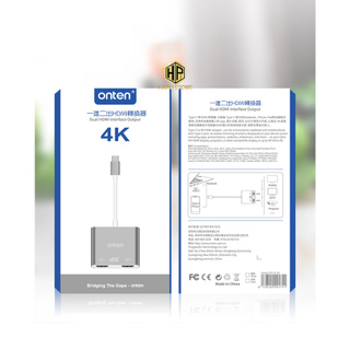 Cáp USB Type C ra 2 cổng HDMI ONTEN 9175B cao cấp - Hapustore