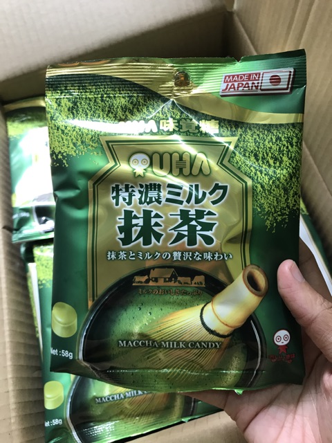 Kẹo matcha trà xanh UHA 8.2 Nhật Bản mẫu bao bì mới