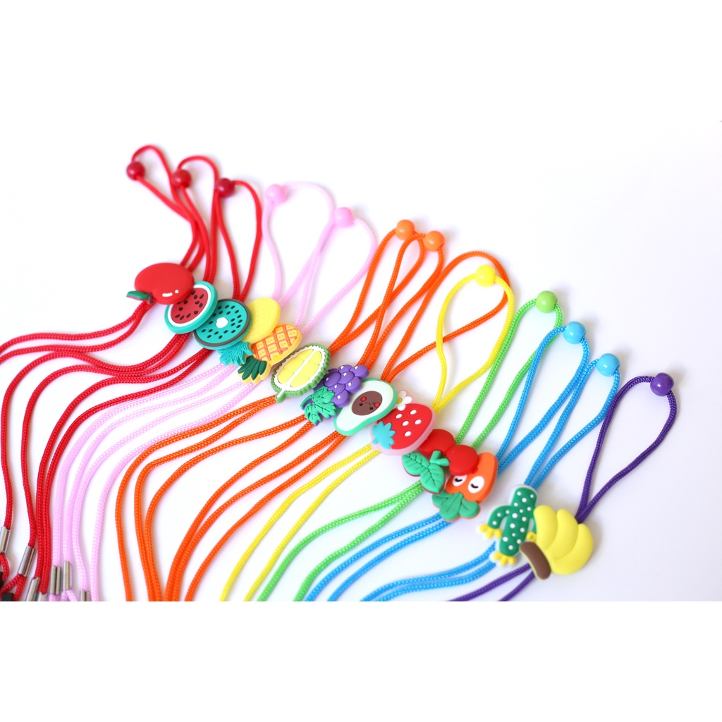 Dây đeo khẩu trang, dây đeo kính co giãn chống thất lạc ,chống rơi có nút điều chỉnh độ ôm hình trái cây dễ thương