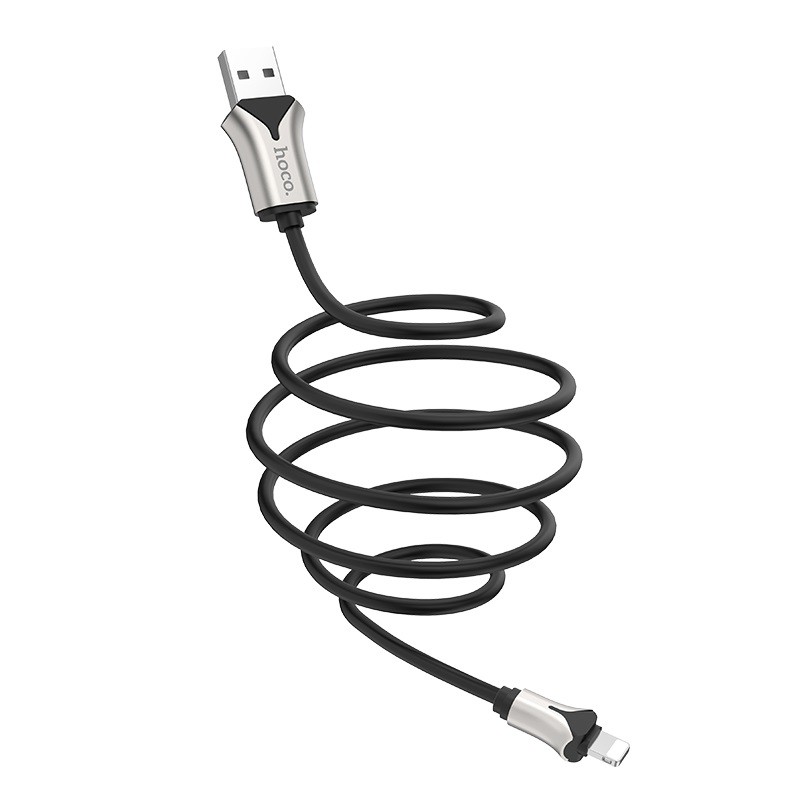 Cáp sạc nhanh Hoco U67 Silicon chống rối, dòng 2.4A dây dài 1.2m - Chính hãng