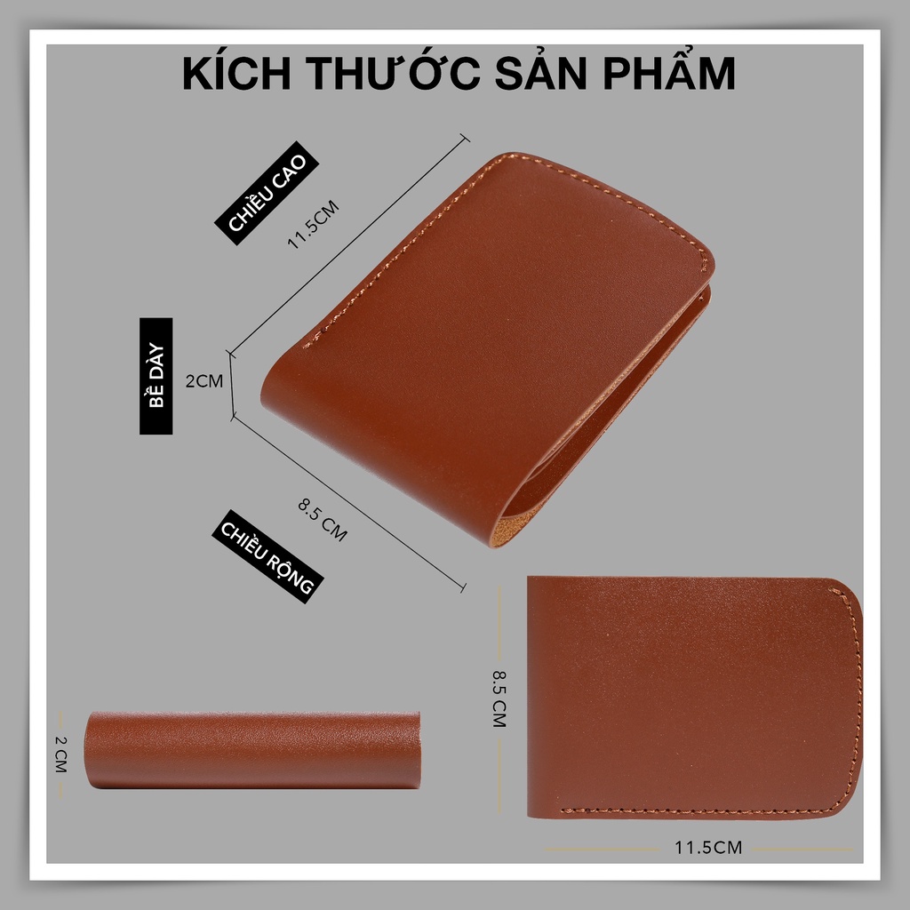 Ví nam da thật - Bảo hành 5 năm - Hàng chính hãng thương hiệu Longdo Leather - B04