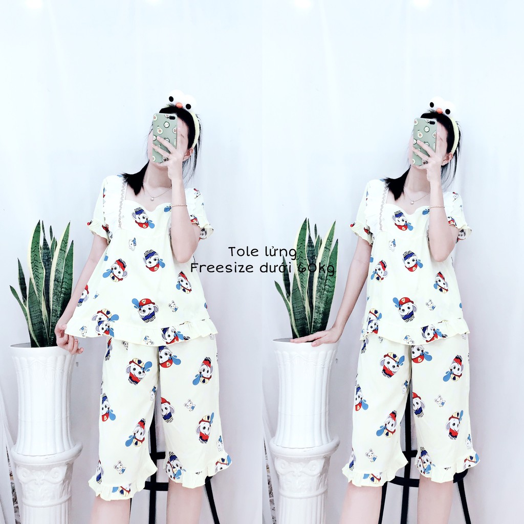 Đồ Bộ Nữ Pijama Mặc Nhà Kute Quảng Châu Tiểu Thơ Xinh Nhiều Màu | BigBuy360 - bigbuy360.vn