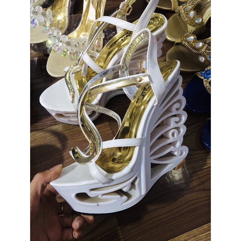 ORDER Giày dép cao gót đế xuồng cánh bướm cao 14cm HI330 size từ 34 đến 39