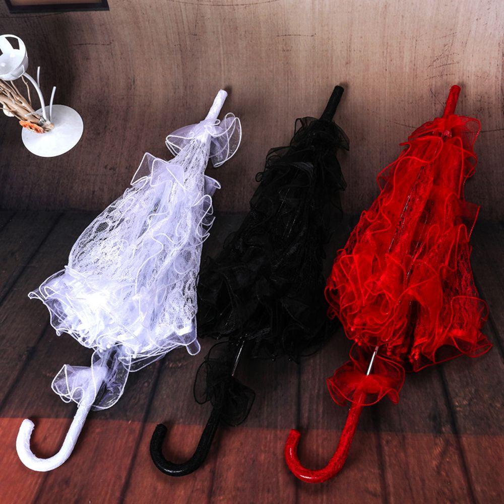 Dù Vải Ren Cotton Rỗng Kiểu Phương Tây Làm Đạo Cụ Chụp Ảnh Cưới Cho Nữ