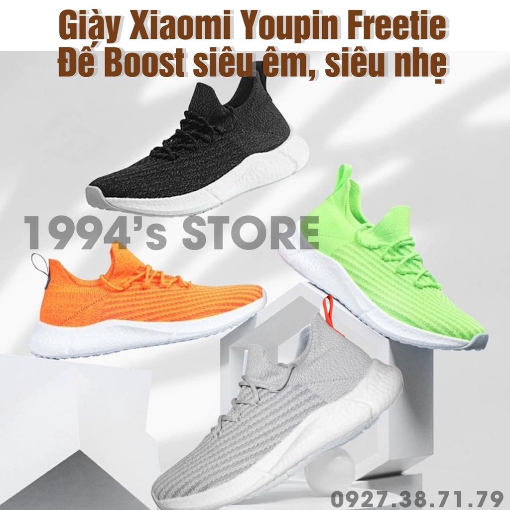 [CÓ SẴN] Giày Xiaomi Youpin FREETIE 2022 - Đế Boost Siêu Êm - Đế Chống Mài Mòn - Lưới dệt thoáng khí mát mẻ và siêu nhẹ