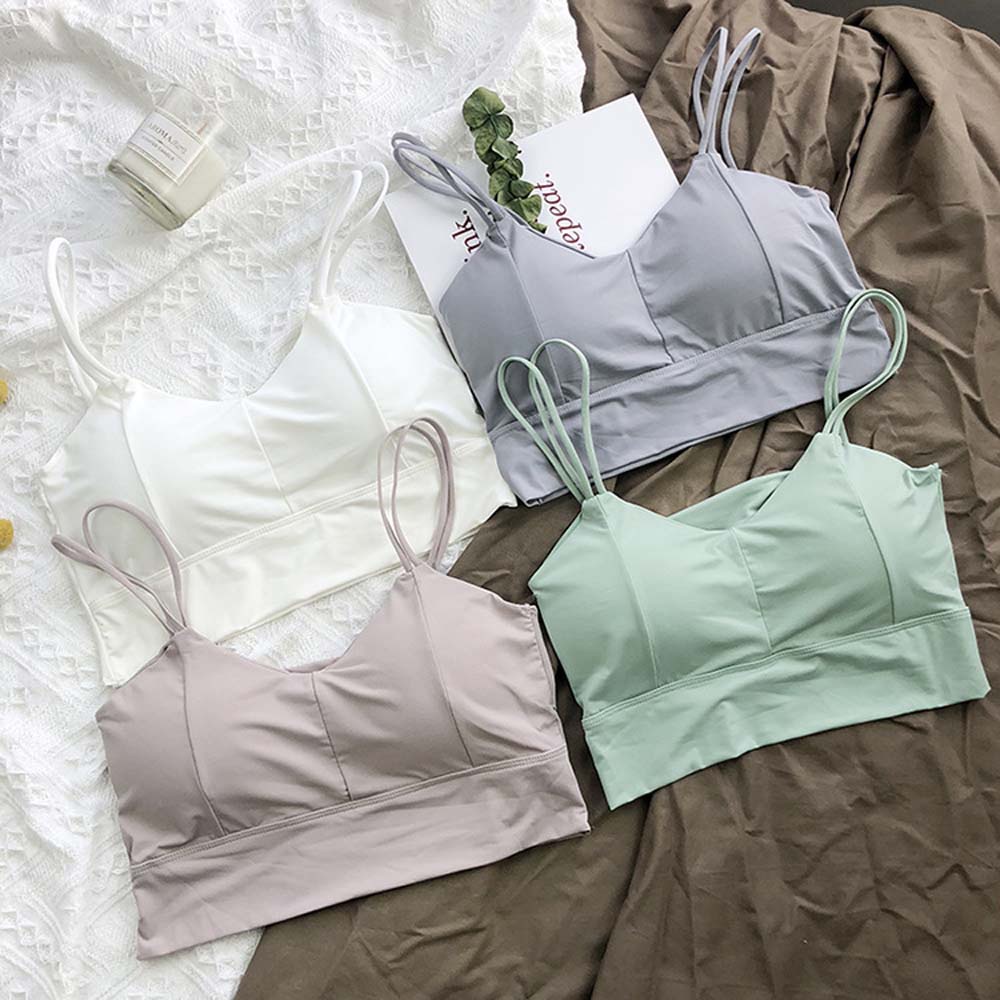 Áo Lót Không Đường May Màu Sắc Đơn Giản Phong Cách Hàn Quốc Thời Trang Mùa Hè Cho Nữ