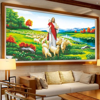 Tranh gắn đá ABC kim cương đa sắc Chúa Chăn Cừu DF2546