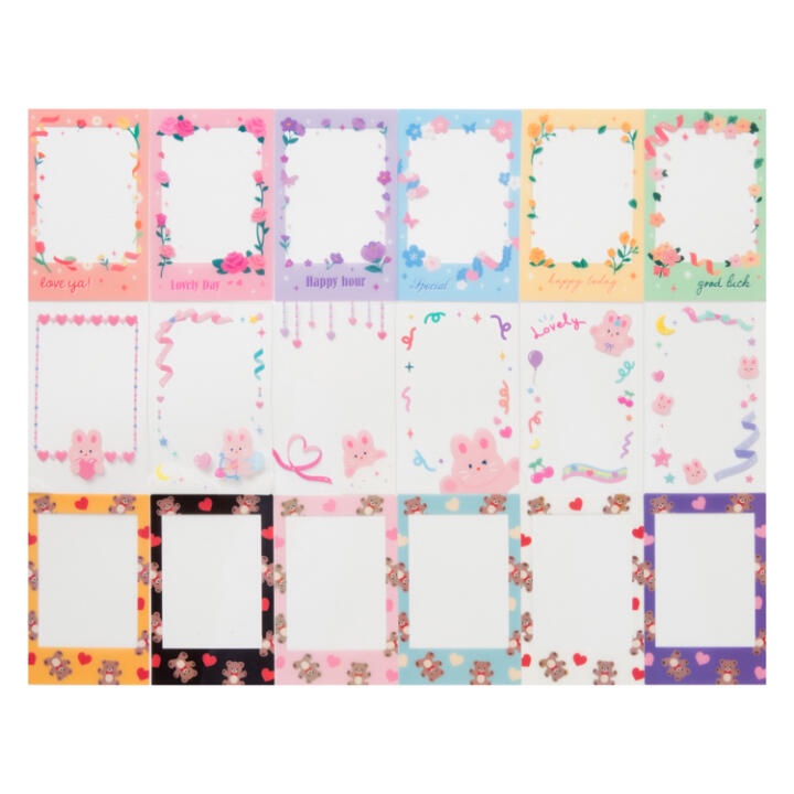 Toploader Decor ARTBOX Hàn Quốc Trang Trí Card Ảnh Photocard Polaroid 18 Khung Ribbon Confetti