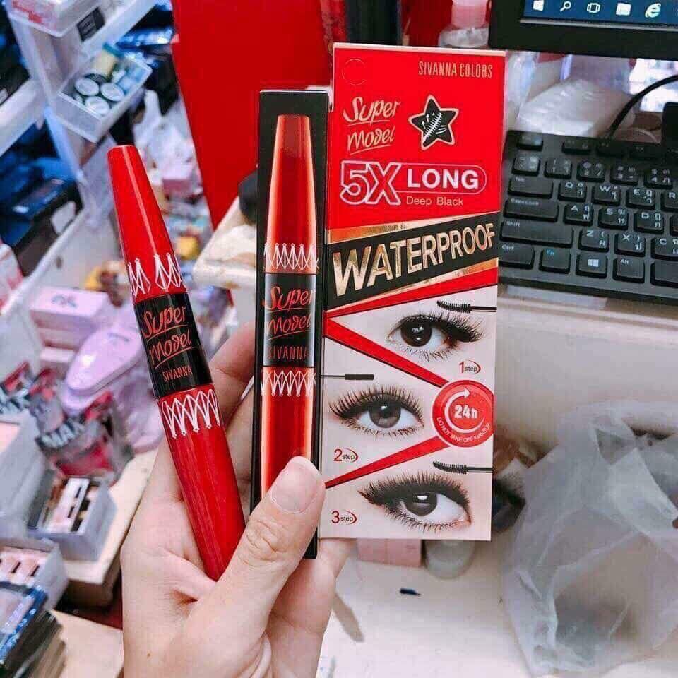 MASCARA 2 ĐẦU SIVANNA COLORS SUPER MODEL 5X LONG