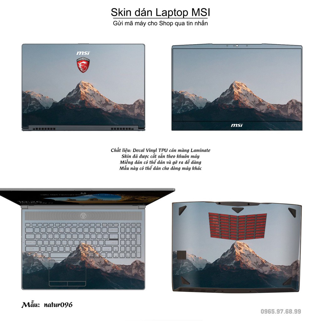 Skin dán Laptop MSI in hình thiên nhiên nhiều mẫu 5 (inbox mã máy cho Shop)