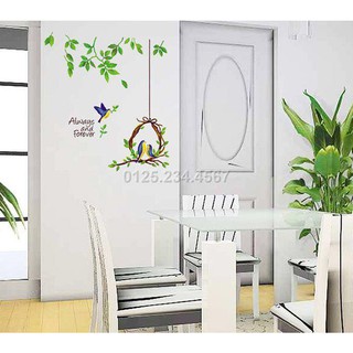 Decal dán tường Tổ chim