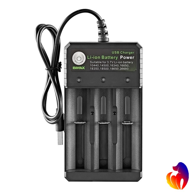 Bộ sạc pin Lithium ba ngăn 18650