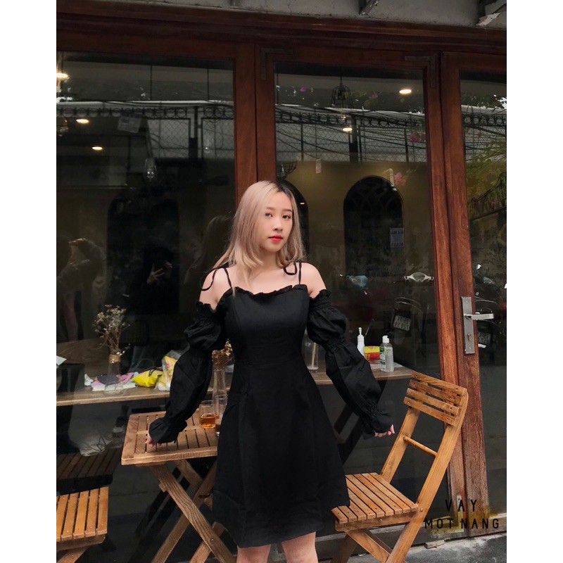 Váy Trễ vai thắt ngực tiểu thư | BigBuy360 - bigbuy360.vn