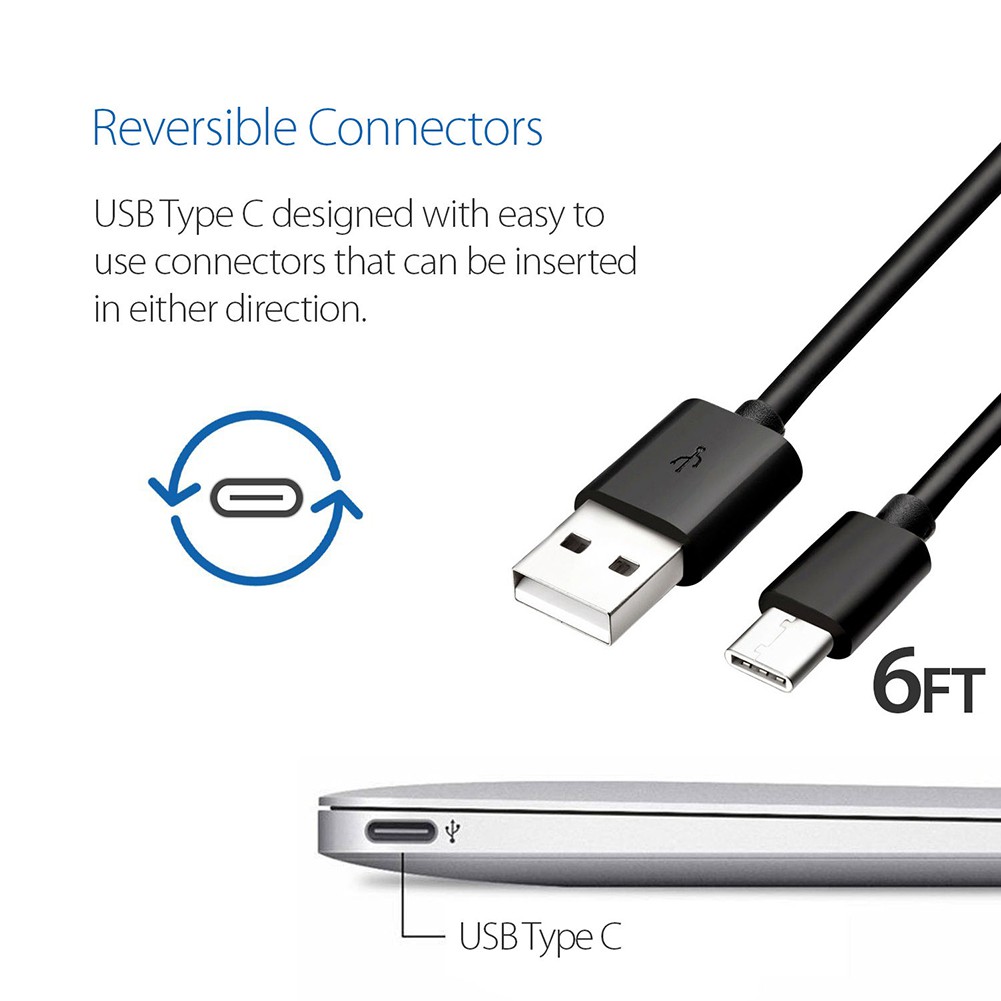 Dây cáp USB Type C sạc tốc độ nhanh cho HUAWEI Samsung Galaxy HTC